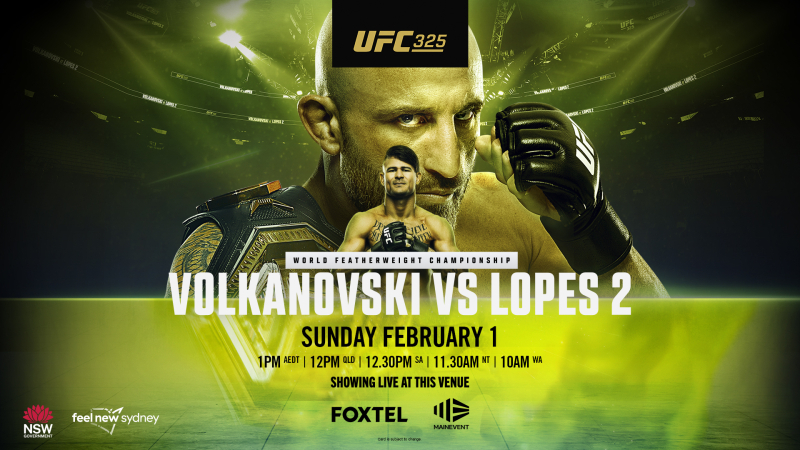 UFC 325 Александр Волкановски — Диего Лопес